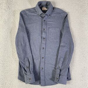 Faherty Shirt Mens XS Charcoal Gray Houndstooth Button Down Long Sleeve Knit